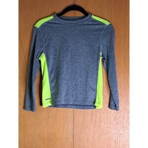 Boy's Starter Dri-Star Long Sleeve Gray and Green Shirt Size M